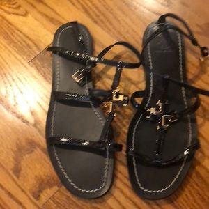 Tory Burch Lowell Logo Flat Thong Gladiator Sandal